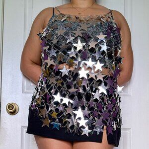 Fashion Nova Evelynn Metal Mini Dress